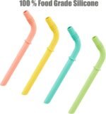 PandaEar Kids & Toddler Glass Cups, 4 Pack Glass Mason Jar Cups 8.45 oz with Silicone Sleeves & Straws, Toddler Spill-Proof Smoothie & Snack Cups - Image 9