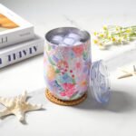 12oz Vacuum Insulated Wine Tumbler, Stainless Steel Flower Cup with Lid, Womens Birthday Friendship Christmas Gifts for Friend Coworkers Mom Teacher Sister Girlfriend Her Unique - Image 3