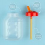 Tribello Small 8oz Kids Water Bottle With Straw, Reusable Plastic Leak Proof Toddler/Kids Water drink Bottle With Flip Straw Lid, BPA-free, 4 Pack - Image 4