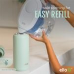 Ello Cooper 22oz Stainless Steel Water Bottle with Straw and Carry Handle, Double Walled and Vacuum Insulated Metal, Leak Proof Locking Lid with Soft Silicone Spout, Reusable, BPA Free, Lilac - Image 8