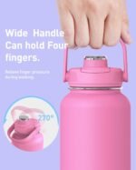 TOURIT 40 oz Insulated Water Bottle, Stainless Steel Sports Water Bottles With Top Handle, Double-Wall Travel Thermal Water Flask, BPA Free Leakproof Water Bottle for Sports, Midnight Blue - Image 6