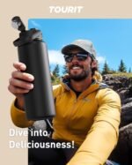 TOURIT 40 oz Insulated Water Bottle, Stainless Steel Sports Water Bottles With Top Handle, Double-Wall Travel Thermal Water Flask, BPA Free Leakproof Water Bottle for Sports, Midnight Blue - Image 8