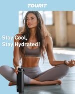 TOURIT 40 oz Insulated Water Bottle, Stainless Steel Sports Water Bottles With Top Handle, Double-Wall Travel Thermal Water Flask, BPA Free Leakproof Water Bottle for Sports, Midnight Blue - Image 9