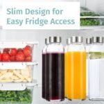 Glass Water Bottles 6 Pack With Sleeves and Stainless Steel Lids - 18oz Size - Leak Proof Caps, Reusable and Perfect For Travel and Storing Beverages Juice, Smoothies, Kombucha, Kefir, Tea - Image 5