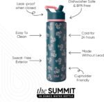 Simple Modern Summit Water Bottle with Straw Lid | Disney 30oz Leak Proof Stainless Steel Insulated Cup | Gifts for Her Him | Mickey Mouse Floral on Riptide - Image 3
