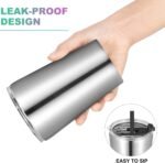 VEGOND 12oz Tumbler Stainless Steel Tumbler bulk Vacuum Insulated Double Wall Travel Tumbler with Lid and Straw Reusable Tumbler, Stainless 1 Pack - Image 5