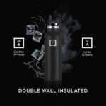 IRON °FLASK Camping & Hiking Hydration Flask with Straw, BPA-Free Insulated Stainless Steel Sports Water Bottle - 32 oz Sand - Image 5