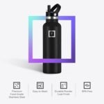 IRON °FLASK Camping & Hiking Hydration Flask with Straw, BPA-Free Insulated Stainless Steel Sports Water Bottle - 32 oz Sand - Image 6