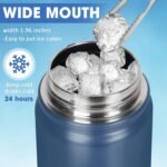 ERTOOE 24 oz Insulated Water Bottle with Straw, Stainless Steel Double Wall Vacuum bottle Lid Leak Proof, Wide Mouth Lid, Keep Cold and Hot - Image 3