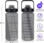 Chokoter Half Gallon Water Bottle with Sleeve, 64OZ Motivational Water Bottle with Straw & Time Marker, BPA Free Leakproof Large Sports Water Bottle, Reusable Water Jug for Workout Gym Sport - Image 4