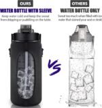Chokoter Half Gallon Water Bottle with Sleeve, 64OZ Motivational Water Bottle with Straw & Time Marker, BPA Free Leakproof Large Sports Water Bottle, Reusable Water Jug for Workout Gym Sport - Image 5