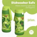 Jarlson® Kids Water Bottle CHARLI [12OZ] - Stainless Steel Thermo Bottle with Straw - Insulated, Spill Proof Waterbottle for School & Sports - Thermo Tumbler for Boys & Girls (Dinosaur) - Image 5
