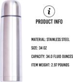 Best Stainless Steel Coffee Thermo, BPA Free, New Triple Wall Insulated, Hot & Cold for Hours. (34 OZ/1000ML) - Image 6