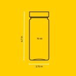 JoyJolt 16 oz Reusable Glass Bottles with Caps. Set of 8 Juicing Bottles With Lids and Juice Jars Labels. Glasses for Cold Brew, Smoothie - Image 3