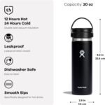 Hydro Flask Flex Sip Coffee Tumbler – Insulated Stainless Steel, Non Spill, Leak Proof Travel Coffee Cup 20 Oz Aloe Green - Image 5