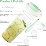 20oz Clear Tumbler with Lid and Straw, 2Pcs Plastic Coffee Tumbler, Iced Coffee Cup Acrylic Tumbler for Coffee, Soda, Tea, Milk, Juice, Gift, Green&Purple - Image 5