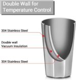 Beasea Stainless Steel Cups 15 oz, 4 Pack Large Stackable Double Wall Insulated Stainless Steel Tumbler Bulk for Drinking Metal Pint Glasses Tin Cups Home Restaurant Office Party Camping - Image 4