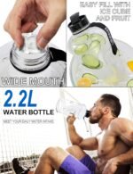 VENNERLI Portable Large Plastic Water Bottle - BPA-free Half Gallon Reusable 2 Liter Water Jug for Outdoor Hiking Fitness Travel Camping Cycling - Image 4