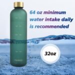 ZAKVOP 32oz Water Bottles with Times to Drink, Motivational Water Bottle with Time Marker, BPA Free Reusable Water Bottle with Hydrating Reminder for Gym Fitness Workout Travel - Image 4