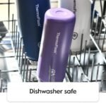 ThermoFlask Kids Bottle with Straw Lid - Durable & Dishwasher-Safe Water Bottles & Lids - Leak-Proof Bottle Lid Design - Reusable Water Bottles for Everyday Use - 16 oz, Purple/Orange (2 Pack) - Image 5