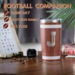 Onebttl Personalized Football Gifts for Teen Boys, Men, Coaches, 20oz Stainless Steel Tumbler with Laser Etched Initials for Football Players, Lovers - T - Image 3
