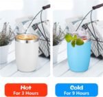 VEGOND Stainless Steel 12 oz Tumblers bulk Vacuum Insulated Double Wall Travel Tumbler with Lid and Straw Reusable Tumbler, White 1 Pack - Image 4