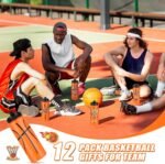 DI QIU REN 12 PCS Basketball Water Bottle Bulk with 300 PCS Stickers, 20 OZ Plastic Reusable Basketball Water Bottles for Boys, Squeeze Water Bottles Sports for Team - Image 5