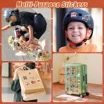 DI QIU REN 12 PCS Basketball Water Bottle Bulk with 300 PCS Stickers, 20 OZ Plastic Reusable Basketball Water Bottles for Boys, Squeeze Water Bottles Sports for Team - Image 8