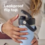 Hydro Flask Shaker Bottle – Insulated Stainless Steel Gym Bottle for Pre Workout & Protein 24 Oz Agave Green - Image 5