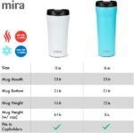 MIRA 12 oz Coffee Travel Mug - Stainless Steel Insulated Tumbler with Leak-Proof Lid - Hot & Cold Cup - Marine - Image 6