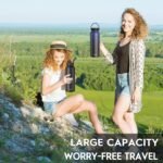 Navigate 40 oz Insulated Stainless Steel Sports Water Bottle with Spout & Handle Lids,Wide Mouth Water Jug with Double Walled Leak Proof Keep Cold for 24 Hrs Hot for 12 Hrs,Blue to Black - Image 6