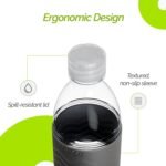 Copco Hydra Water Bottle with Spill-Resistant Lid, 16.9 oz - Reusable Tritan Non-Slip Sleeve, Twist-Open Body - BPA-Free, Leak-Proof, Durable & Portable for Gym, Office, School (Gray) - Image 6