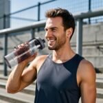 Lizhluzh Plastic Water Bottles, 28oz Clear Water Bottle with Measurements, Wide Mouth Water Bottle with Strap, Gym Water Bottles for Men (Grey) - Image 5