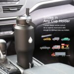 SENDESTAR Water Bottle 32oz,Wide Mouth Stainless Steel Vacuum Insulated Double Wall Keep Liquids Cold or Hot All Day,Sweat Proof Sport Design,Fit Car Cup Holder,2 Lids(Straw and Spout lid)(Black) - Image 3