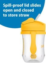 Dr. Brown's Milestones Baby's First Straw Cup, Training Cup with Weighted Straw, 9oz/270mL, Dark Blue/Vintage Yellow, BPA Free, 6m+, 2 Pack - Image 5