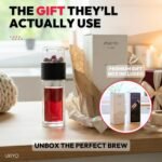 Ukiyo Sense Premium Double-Wall Glass Tea & Fruit Infuser Bottle - Travel Tumbler with Stainless Steel Filter and Neoprene Sleeve - Image 5