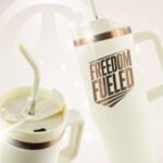 Hogg 30 oz Powder Coated Traveler - Bronze Plated Cream, Powder Coated Tumblers for Laser Engraving, Engravable Tumblers Bulk, Copper Cups, Stainless Steel Cups Bulk - Image 3