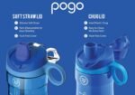 Pogo Plastic Water Bottle with Straw Lid and Carry Handle, Reusable, BPA Free, Dishwasher Safe, Perfect for Travel, School, Outdoors, and Gym | 32oz, 40oz - Image 4