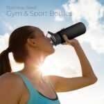 SIPX™ 25 oz Insulated Water Bottle with 3 Lids – Leakproof Stainless Steel, Triple Insulated – Cold 24 Hours/Hot 12 Hours – Durable Bottle for School, Gym, Travel – Black - Image 3