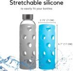 Brieftons Silicone Sleeves: 6-Pack Insulated Anti-Slip Protection Covers, Ultra Thick & Durable, Better Than Neoprene & Rubber, Also Perfect for Aquasana, Pratico Kitchen, Epica & Other Glass Bottles - Image 4