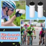 Sunnyray 10 Pcs Squeeze Sports Water Bottle 23 oz Reusable Blank Plastic Sports Water Bottle with Pull Top Cap for Adults Fitness Bike, Dishwasher Safe(White) - Image 4