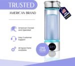 Level Up Way - 2026 New Hydrogen Generator Water Bottle SPE PEM Technology Water Ionizer (Classic, Silver - LED) - Image 3
