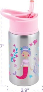 Stephen Joseph Stainless Steel Water Bottles, 18 OZ, Straw lid, Reusable tumbler, Insulated, Transportation - Image 4