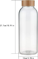 Ferexer 48 oz Sports Borosilicate Glass Water Bottle with Bamboo Lid with Neoprene Sleeve - Image 6