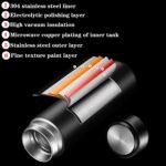 Insulated Cup-Stainless Steel Vacuum Coffee Mug,Flask Leak Proof Water Bottle,Double Wall Sport Travel Mug,Keep Cold & Hot 12 Hours BPA Free 17oz (Black) - Image 3