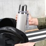 Stainless Steel thermo Bottles with cup 700ml/23.7oz Vacuum Insulated Bottle for hot and cold coffee drink water thermo flask with cup.(White,700ml) - Image 4