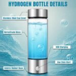 Hydrogen Water Bottle – Portable SPE/PEM Electrolysis Bottle, USB-Rechargeable, Antioxidant Rich H₂ Water for Hydration, Energy & Skin Health - Image 3