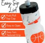 50 Strong 22oz Kids Basketball Sports Squeeze Water Bottle – BPA-Free with Pull Top Cap – Durable & Reusable for School, Boys & Girls – Made in USA - Image 4