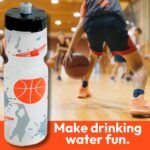 50 Strong 22oz Kids Basketball Sports Squeeze Water Bottle – BPA-Free with Pull Top Cap – Durable & Reusable for School, Boys & Girls – Made in USA - Image 5