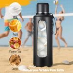 Doseno 67oz Half Gallon Water Bottle,Anti-Scalding and Anti-Slip Big Water Bottle,Tea and Water Separation Independent Compartment,Water Jug for Men,Suitable for Gym, Climbing, Camping - Image 3